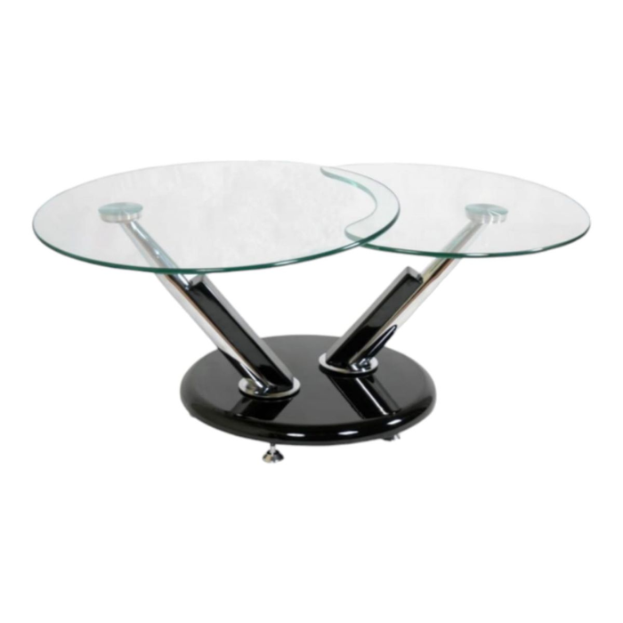 Coffee Tables - Round Tempered Glass-Santorini Store