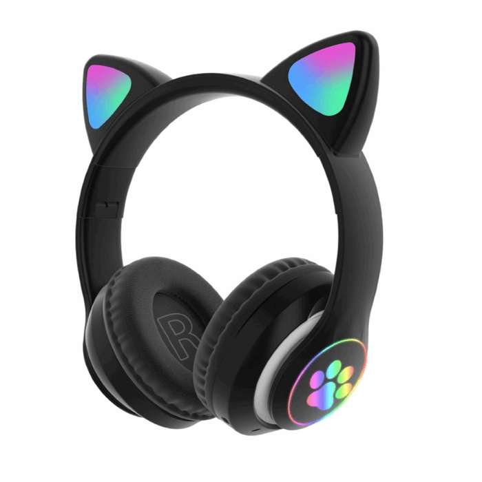Cat ear Headset - Black-Santorini Store