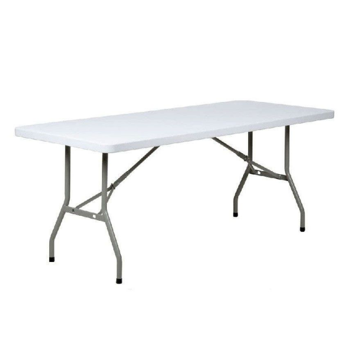 1.8 Meter Portable Folding Trestle Table - White - 3 Pack-Santorini Store