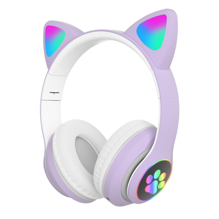 Cat ear Headset - Purple-Santorini Store