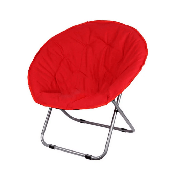 Moon Chair Seat Stool Saucer Chairs Soft Folding-Red-Santorini Store