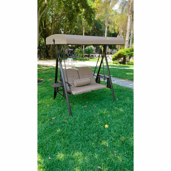 2 Seater Covered Outdoor Swing Chair Porch-Santorini Store